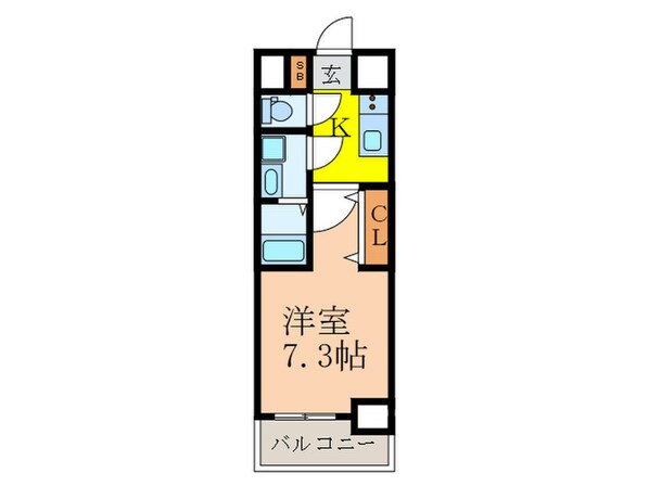 S-RESIDENCE三国WESTの物件間取画像